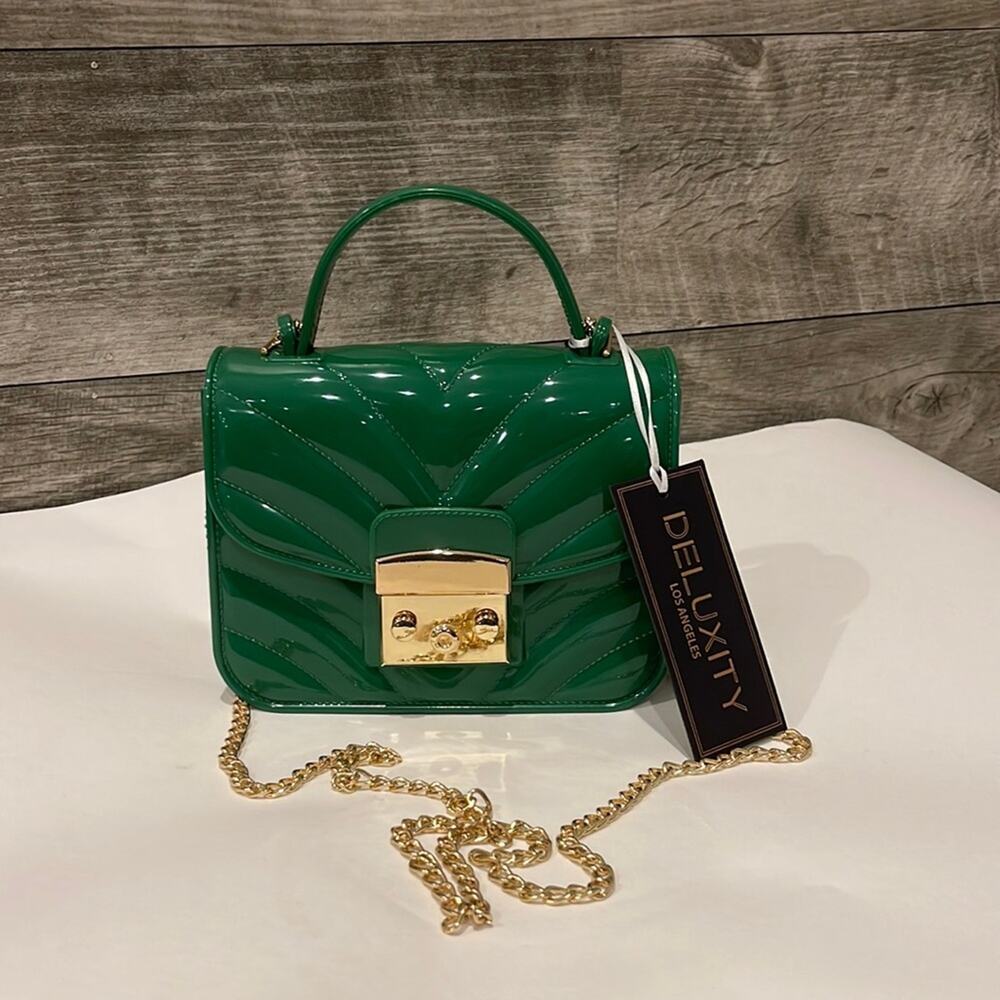 Deluxity NWT Jelly Bag with Golden hardware!